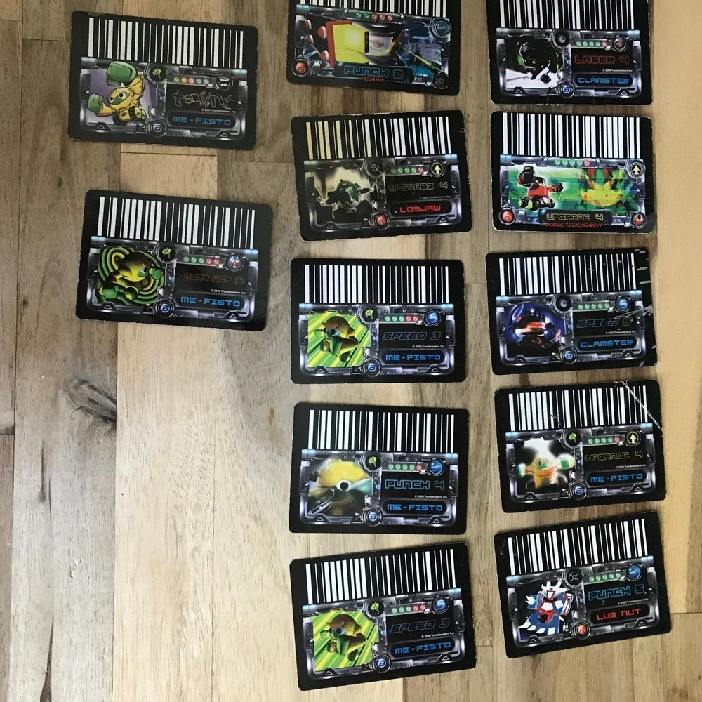 Rumble Robots Invasion Power Cards Lot Trendmasters Vintage 2000s Barcode